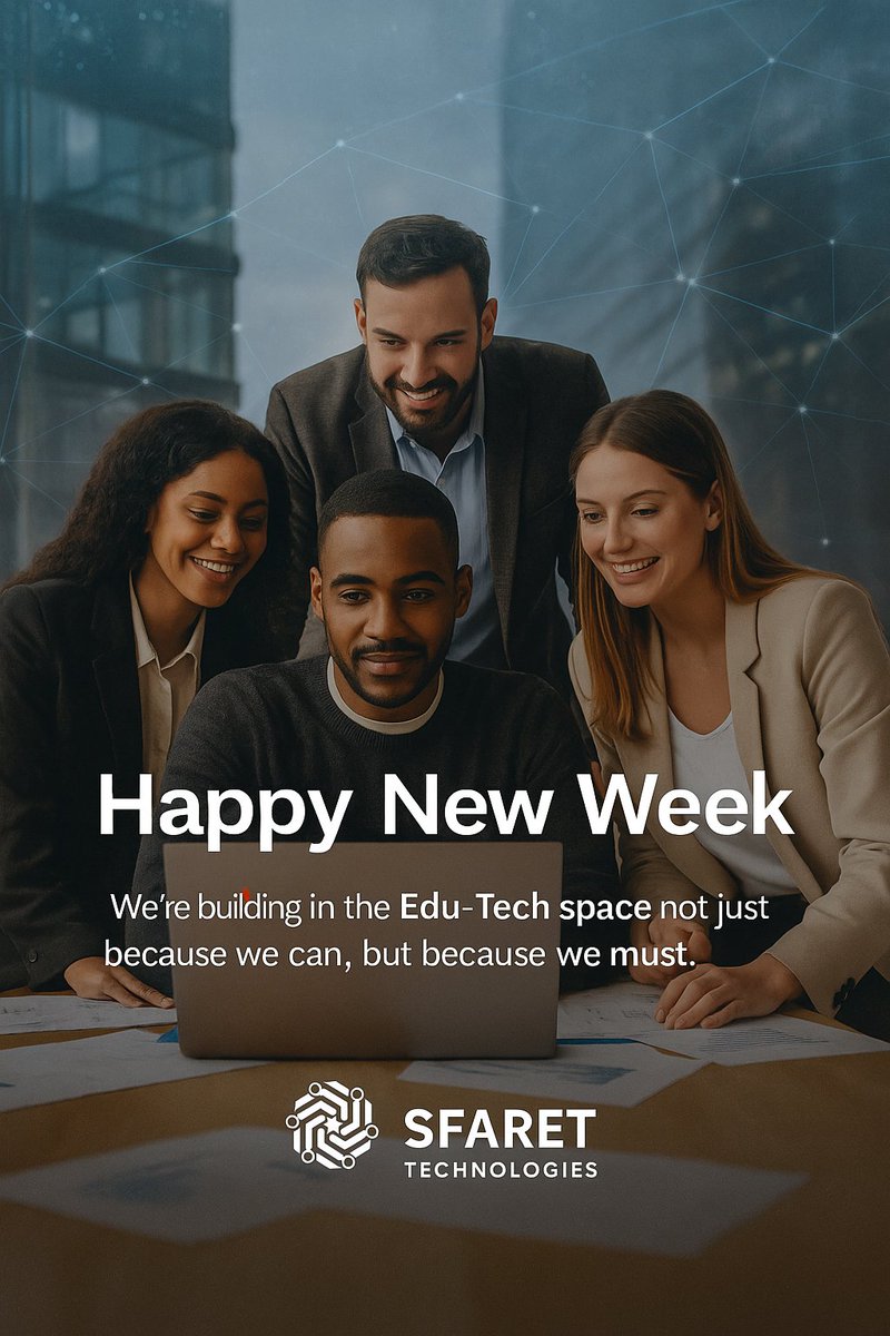 SfaretTech's tweet image. 🌟 Happy New Week from SFARET Technologies 🌟

As we begin a new week, we’re reminded that building in the Edu-Tech space isn’t just about technology it’s about purpose.

Wishing you a productive and fulfilling new week.

The SFARET Team