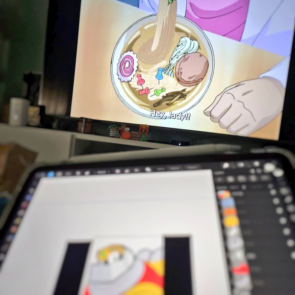 FazloZX's tweet image. Had such a hard time with my portrait today the arms of my character are not cooperating 😪
So i think I'm just gonna kick back relax and watch some battle network anime.