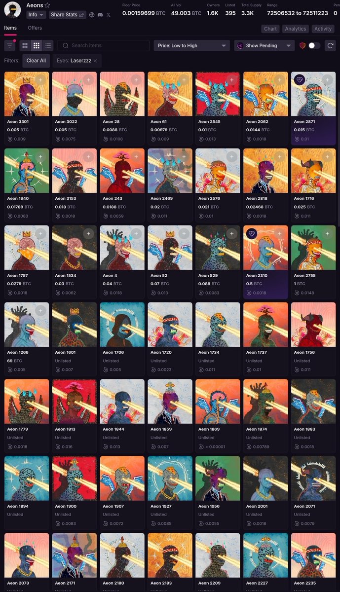 gm magic internet collectors 🟧

two of the goated projects in my collection:

<a href="/TheWizardsOfOrd/">🧙🏽‍♂️ The Wizards of Ord ⚡️</a> – built around bitcoin tech with many great tools for holders.

<a href="/AeonsBTC/">Aeons</a> – focused on art on bitcoin, supporting both artists and creators.

which other collections stand out for you?
