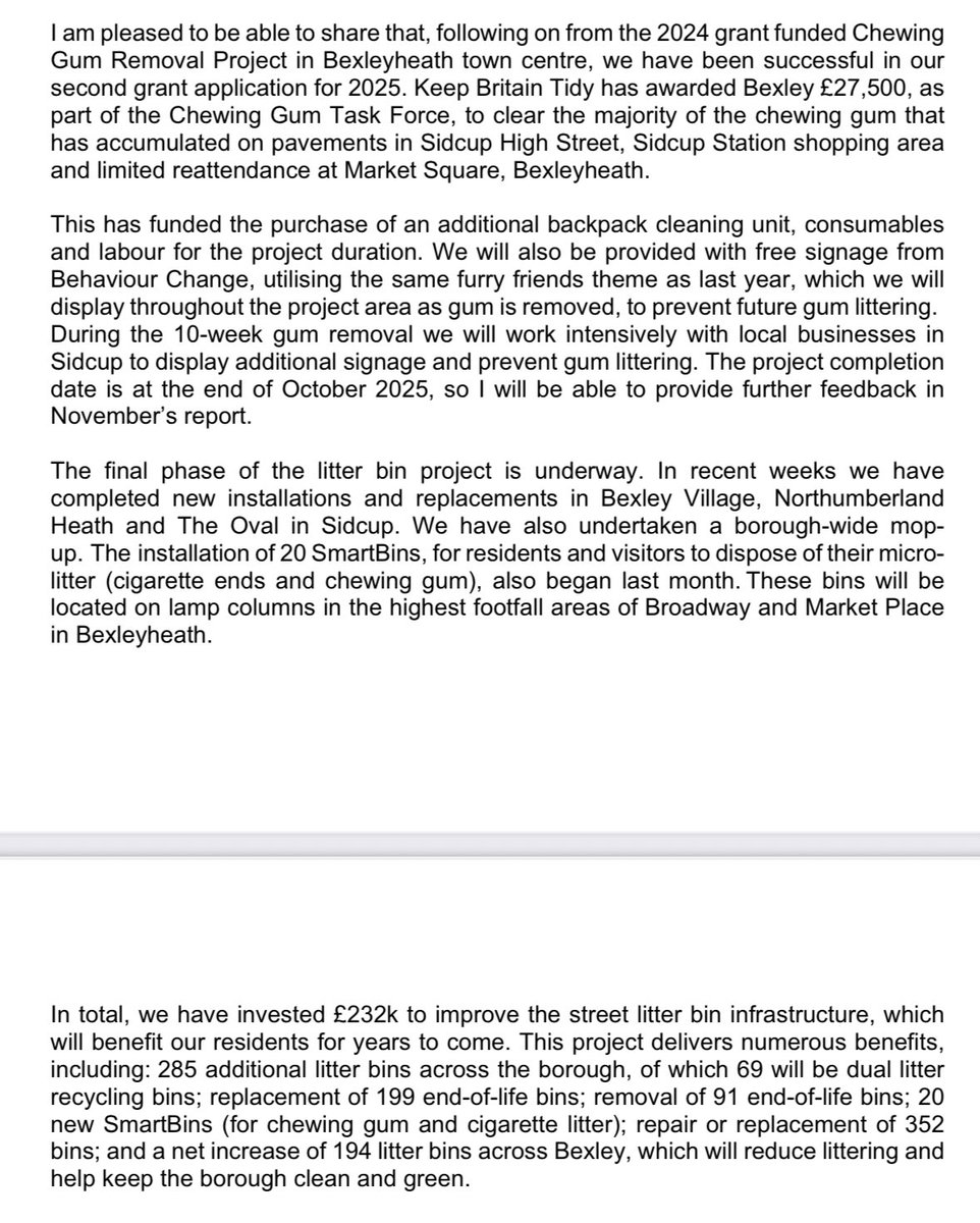 Making Bexley Better (@bexleynews) on Twitter photo π Some important information about recycling and street cleaning in the latest report to #Bexley residents from the Leader of Bexleyβs Conservative Council <a href="/TeresaONeillLBB/">Baroness O'Neill of Bexley OBE</a>.
Read the full 25 page report here: π Some important information about recycling and street cleaning in the latest report to #Bexley residents from the Leader of Bexleyβs Conservative Council <a href="/TeresaONeillLBB/">Baroness O'Neill of Bexley OBE</a>.
Read the full 25 page report here: