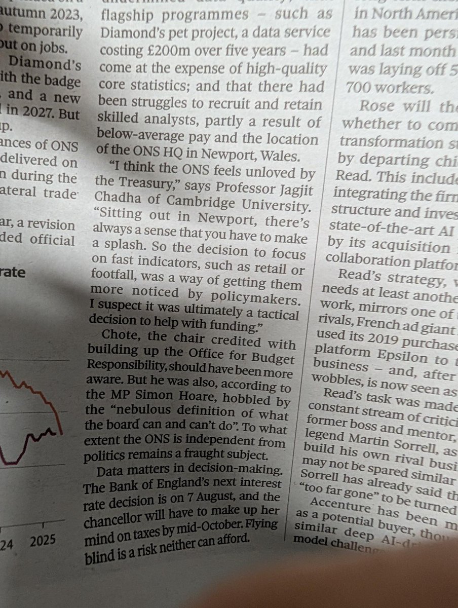 CamEcon (@camecon) on Twitter photo Quoted in the <a href="/ObserverUK/">The Observer</a> the Faculty's Professor <a href="/jagjit_chadha/">Jagjit S. Chadha</a> argues that the ONS has made a decision to focus on fast indicators, such as retail or footfall, as a way of getting it more noticed by policymakers.
econ.cam.ac.uk/media-mentions… Quoted in the <a href="/ObserverUK/">The Observer</a> the Faculty's Professor <a href="/jagjit_chadha/">Jagjit S. Chadha</a> argues that the ONS has made a decision to focus on fast indicators, such as retail or footfall, as a way of getting it more noticed by policymakers.
econ.cam.ac.uk/media-mentions…