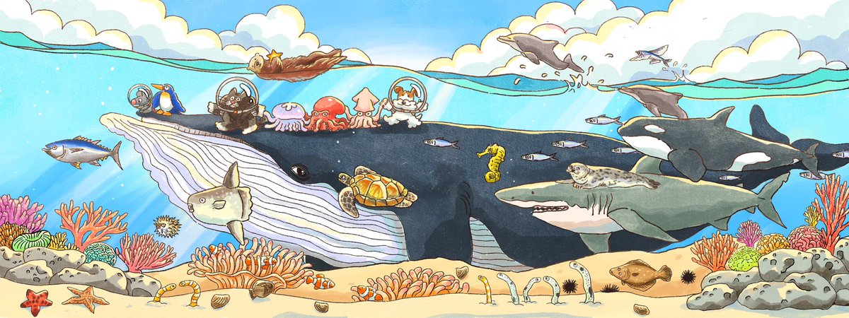 清家正悟　せいけしょうご　アクリル画　クジラ 清家正悟 (@shogoseike) / X