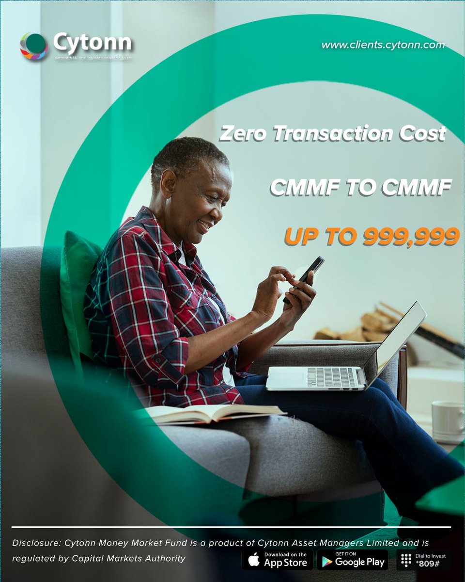 No paperwork. No charges. No stress.
💼 Transfer up to Ksh 999,999 between CMMF accounts — free of charge.
Invest smart with Cytonn Money Market Fund.

Dial *809# or Sign up at clients.cytonn.com or just tell our AI to do it for you clients.cytonn.com/cytonn-ai-assi…

#CytonnAI
