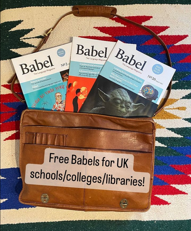 Babel: The Language Magazine (@babelzine) on Twitter photo ๐ Free Babels for your school!
๐ Request a pack of 10 back issues for your school/college/library at babelthelanguagemagazine@gmail.com (P&P applies outside the UK) ๐ Free Babels for your school!
๐ Request a pack of 10 back issues for your school/college/library at babelthelanguagemagazine@gmail.com (P&P applies outside the UK)