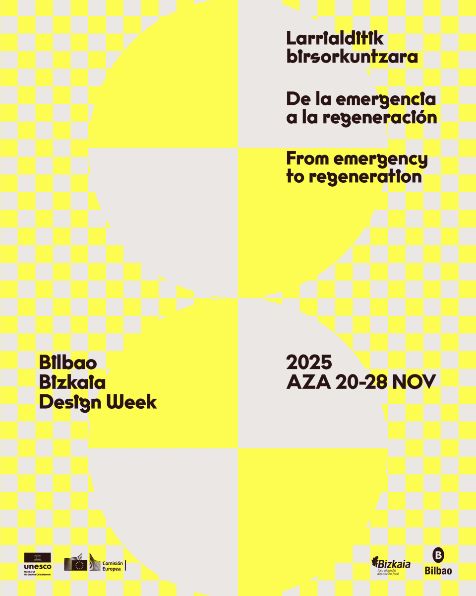 bbdesignweek's tweet photo. Save the date
Design Week 2025 November 20–28
We explore the power of design to regenerate.
Under the concept of BIOTIK DESIGN, we rethink how to create through care, restoration, and connection.
https://t.co/dZLArCLFHg
#bbdw25 #bilbao #bizkaia #design #designweek #Biotikdesign https://t.co/V7sp1c6NEa