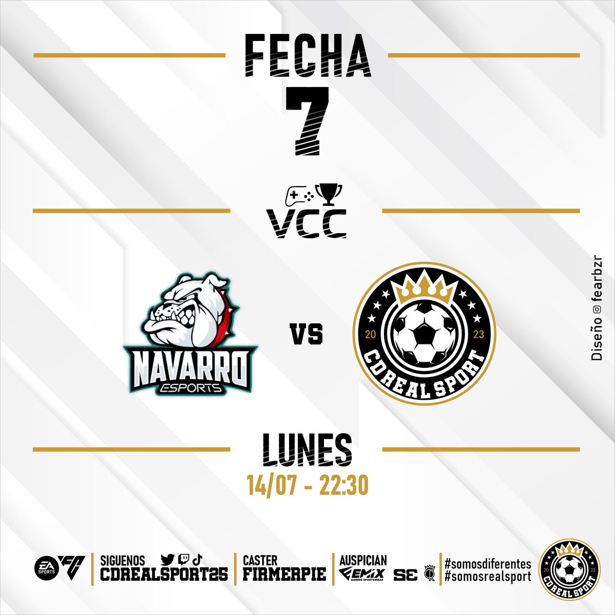 CDRealSport25 (@cdrealsport25) on Twitter photo Jugamos la Fecha 7 <a href="/VCC_Gaming/">Virtual Community Competitions</a> #DivisiónÉlite
✈️ VS <a href="/DoumiFuentes/">Navarro eSports</a>
📺 twitch.tv/cdrealsport25
🖌️<a href="/fearbzr/">Fernando Arocena FE4rBzR*</a>
#LigaVCC
#somosdiferentes
#somosrealsport
💛🖤🤍 Jugamos la Fecha 7 <a href="/VCC_Gaming/">Virtual Community Competitions</a> #DivisiónÉlite
✈️ VS <a href="/DoumiFuentes/">Navarro eSports</a>
📺 twitch.tv/cdrealsport25
🖌️<a href="/fearbzr/">Fernando Arocena FE4rBzR*</a>
#LigaVCC
#somosdiferentes
#somosrealsport
💛🖤🤍
