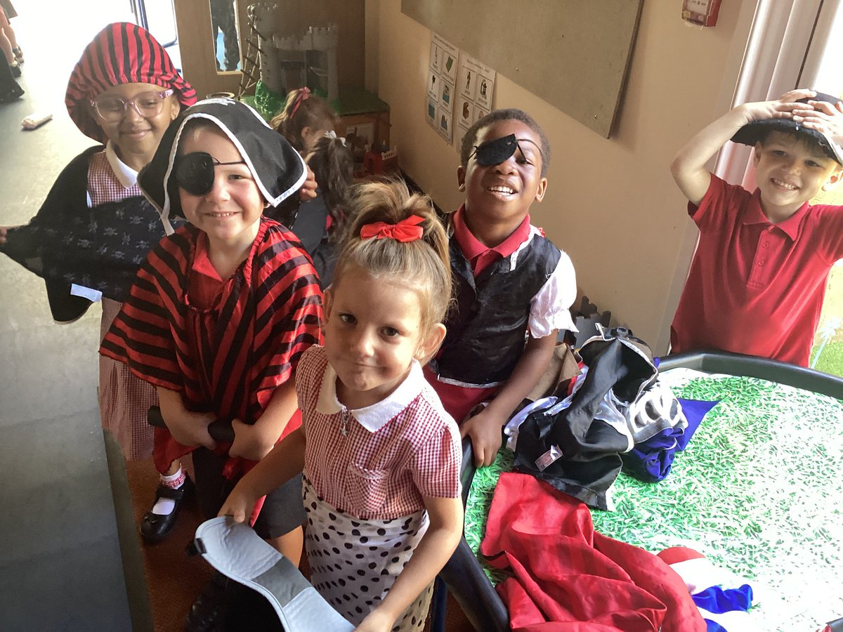 StGerardsBham's tweet image. Yo ho ho. Today Nursery are being pirates!!
We have been thinking about what Pirate Pete might need. We have been using our knowledge of letters and sounds to write a list for him. #StGerEng #StGerEYFS