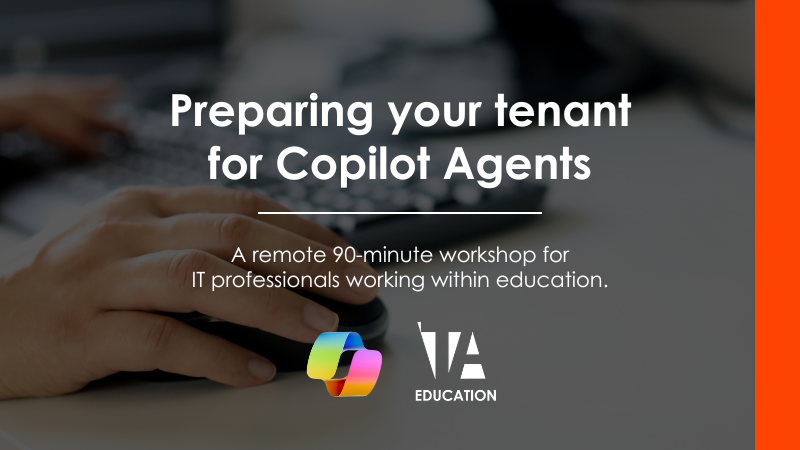 TA_Education's tweet image. IT Pros in Education! 🎓 

Ready to deploy #Copilot Agents safely? Join our emote workshop to prepare your tenant, manage data, and control access (staff/students 13+/18+).

Bespoke content + prep call included!  

Learn more: bit.ly/TA-copilot

 #EdTech #ITProfessionals