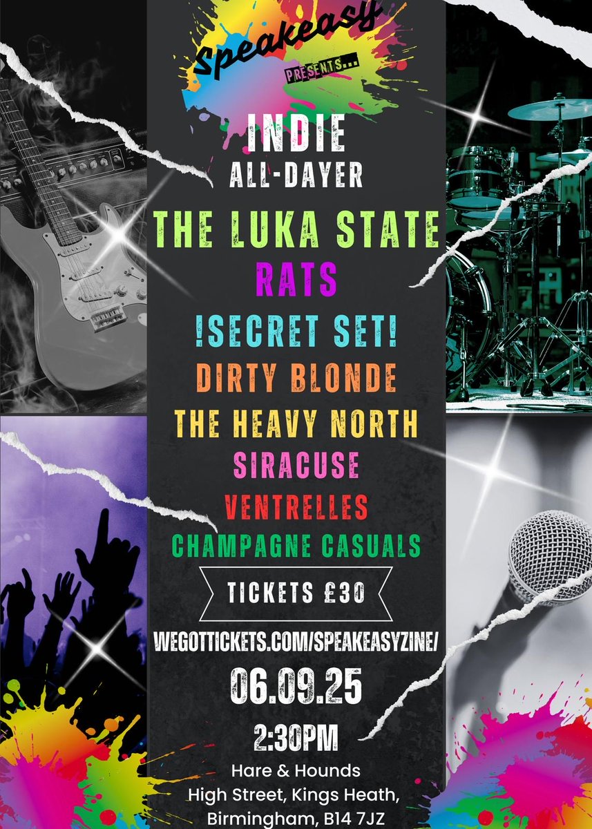 The Heavy North (@theheavynorth) on Twitter photo BIRMINGHAM! We'll be back Saturday 6 September playing Hare & Hounds, Kings Heath for the Indie All-Dayer. Courtesy of <a href="/Speakeasy_Zine/">Speakeasy Promotions</a>
Tickets ON SALE NOW!
Link at theheavynorth.com 🎟
📸: J P Mott Photography BIRMINGHAM! We'll be back Saturday 6 September playing Hare & Hounds, Kings Heath for the Indie All-Dayer. Courtesy of <a href="/Speakeasy_Zine/">Speakeasy Promotions</a>
Tickets ON SALE NOW!
Link at theheavynorth.com 🎟
📸: J P Mott Photography