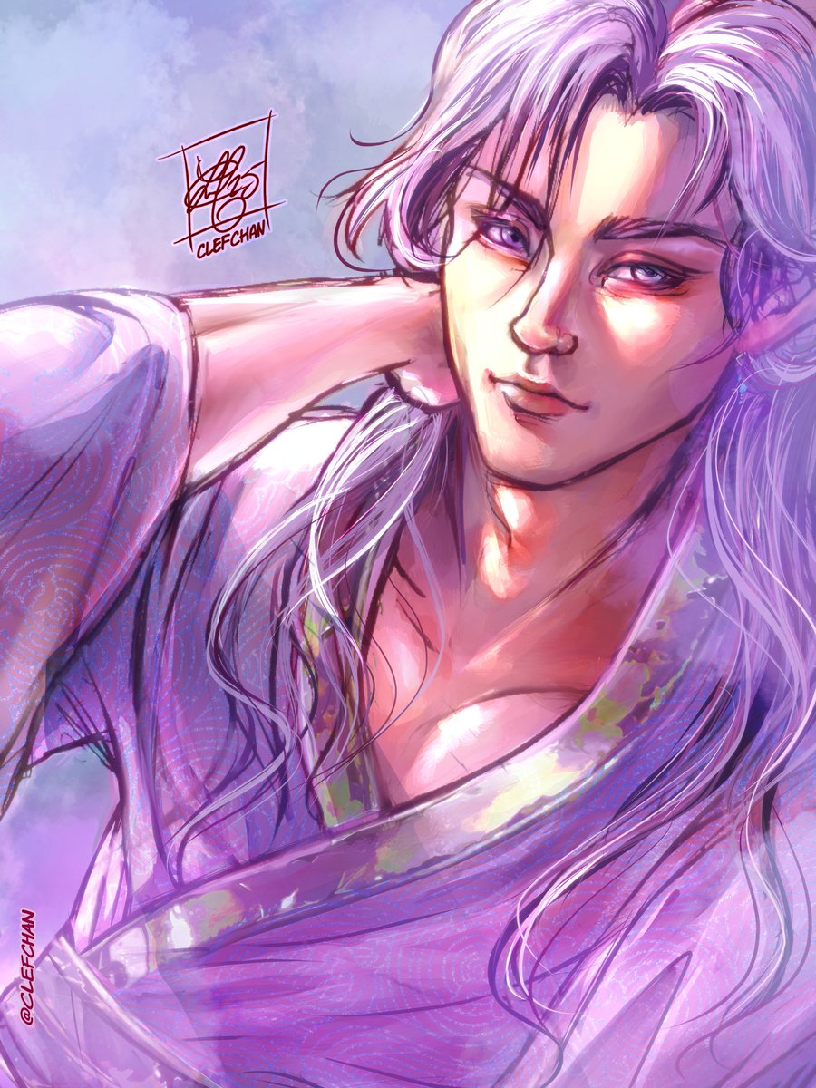 Clefchan0604's tweet image. Practice.
All I knew was that I wanted to draw a beautiful man and I didn't have any reference in mind. Nope, it's not Rafayel from lovendeepspace
#clipstudiopaint #digitalpainting #asianboy #illustration #practice #portrait