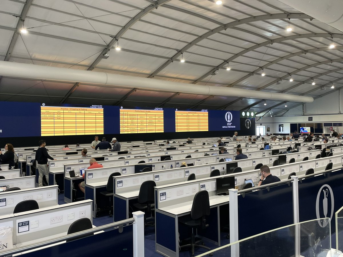 Cool FM News (@newsoncool) on Twitter photo ⛳️ A busy media centre here in <a href="/royalportrush/">Royal Portrush G.C.</a> for #TheOpen
⛈️ Due to the threat of incoming thunderstorms, practice has been suspended temporarily
🏌🏻Rory McIlroy has already been out on the course this morning
🎤 Our Sports Reporter <a href="/Gareth_McCull/">Gareth McCullough</a> is there for us ⛳️ A busy media centre here in <a href="/royalportrush/">Royal Portrush G.C.</a> for #TheOpen
⛈️ Due to the threat of incoming thunderstorms, practice has been suspended temporarily
🏌🏻Rory McIlroy has already been out on the course this morning
🎤 Our Sports Reporter <a href="/Gareth_McCull/">Gareth McCullough</a> is there for us
