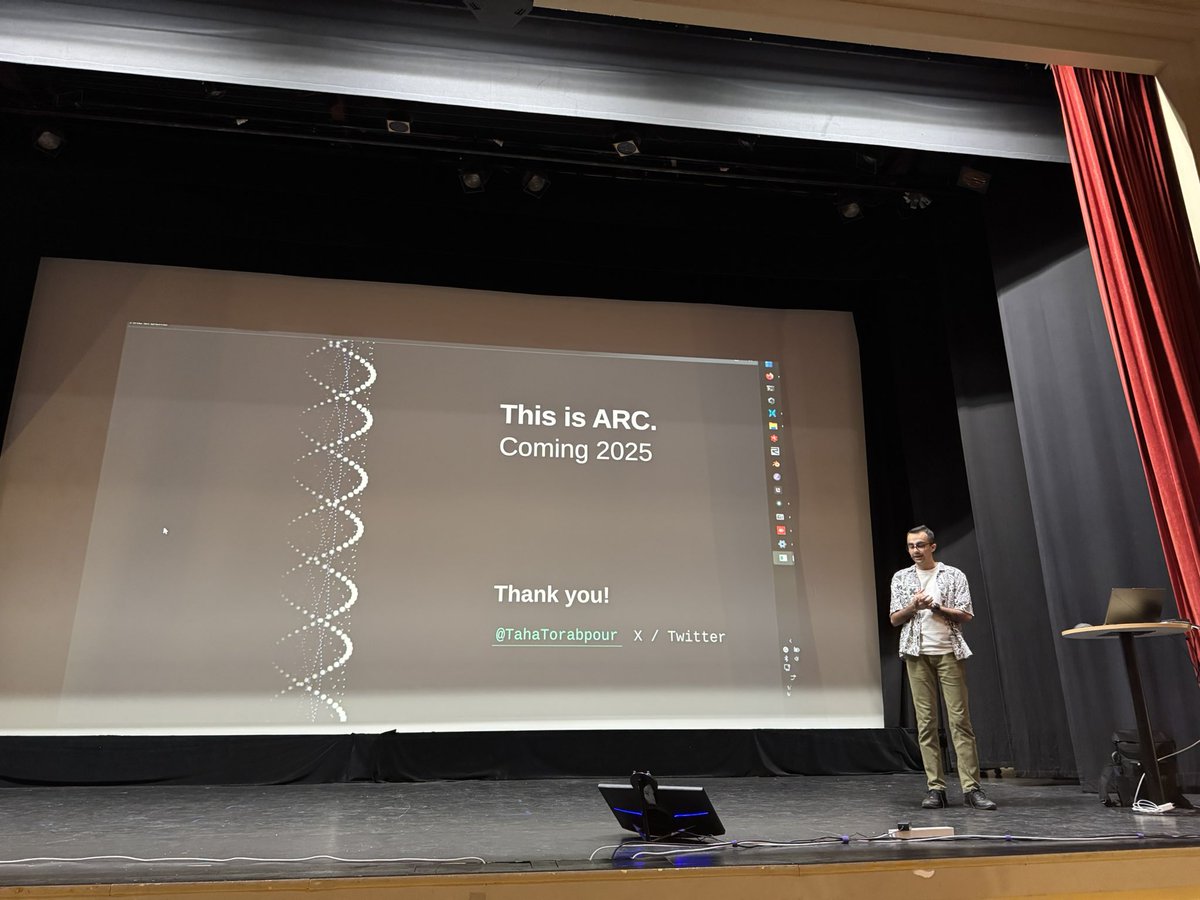 Wow, <a href="/TahaTorabpour/">Taha Torabpour</a> just gave a surprise talk about ARC that blew me away!