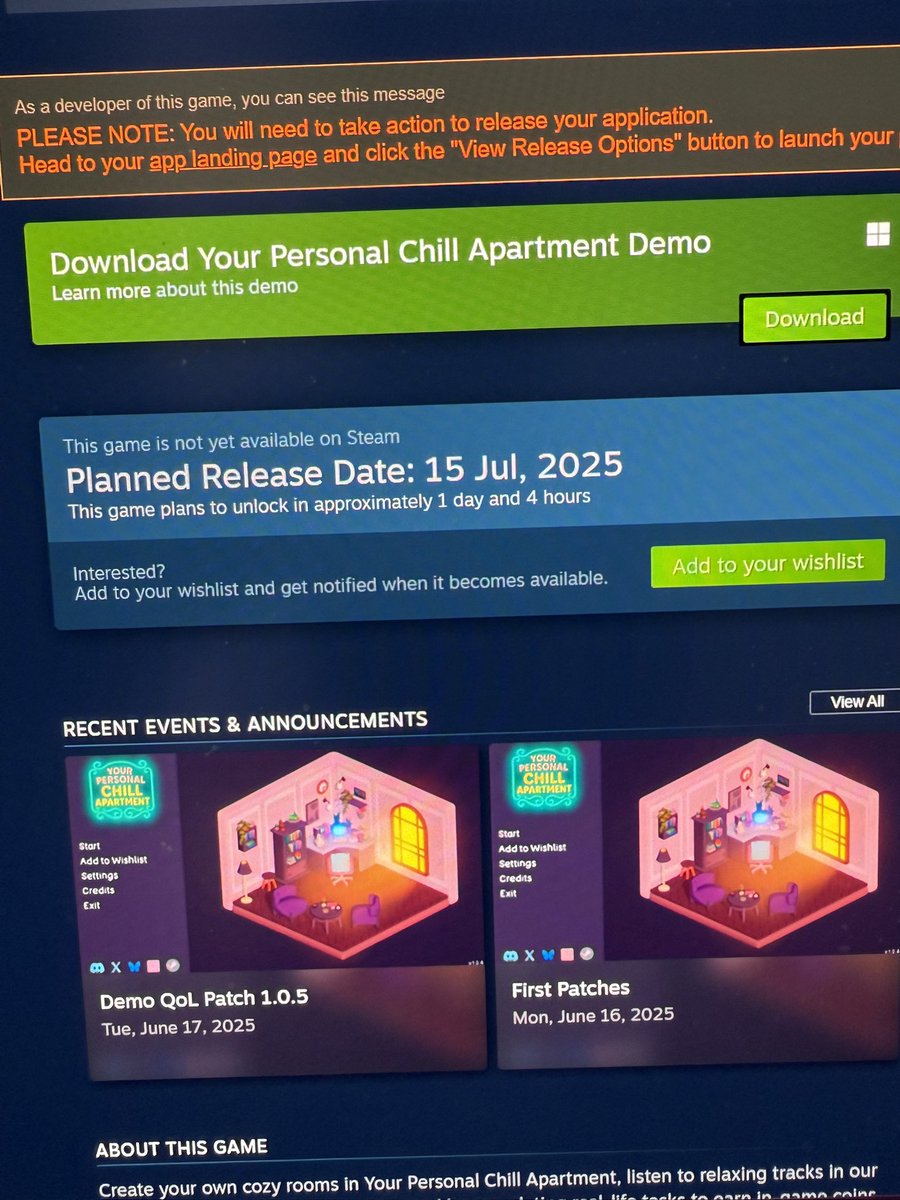 Can’t wait for the tomorrow’s release!

#gamedev #cozygame #chillgame