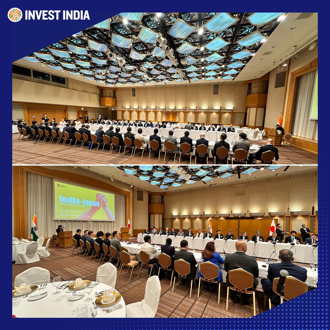 investindia's tweet photo. .@girirajsinghbjp, Minister of Textiles, @kansalrohit69, Additional Secy, @TexMinIndia with team @investindia, participated in an interactive roundtable with leading CEOs from the #textile sector in Tokyo, Japan on July 14, 2025.
#InvestInIndia #IndiaJapan #JIIPA #AEPC https://t.co/TdumWuurGn