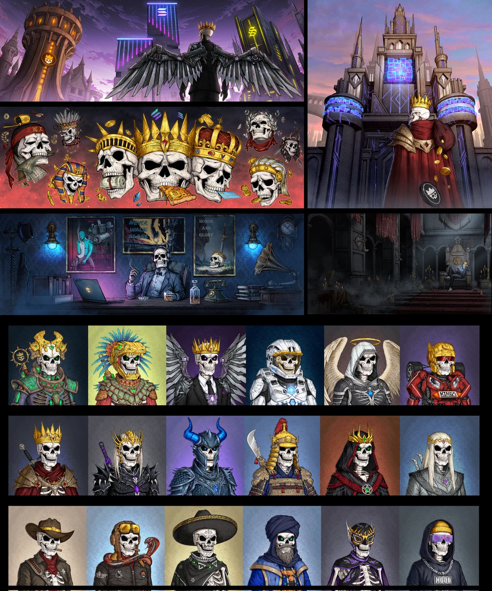 Just a few of the custom arts made for the <a href="/DeadKingSociety/">Dead King Society</a>. Art is vastly underrated in this space.