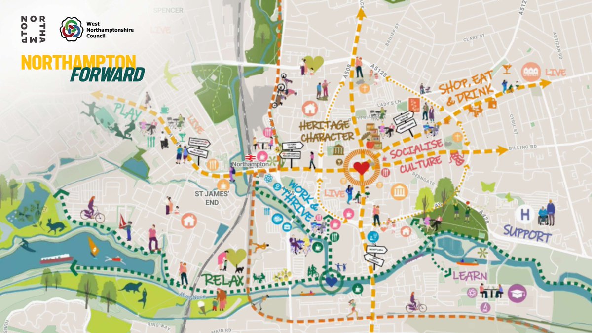 We’re developing a new masterplan for Northampton - building on the regeneration that's taken pace so far with further improvements to our streets, public spaces, homes and heritage.

Help shape a town that’s vibrant, connected and full of opportunity at northamptonforward.com