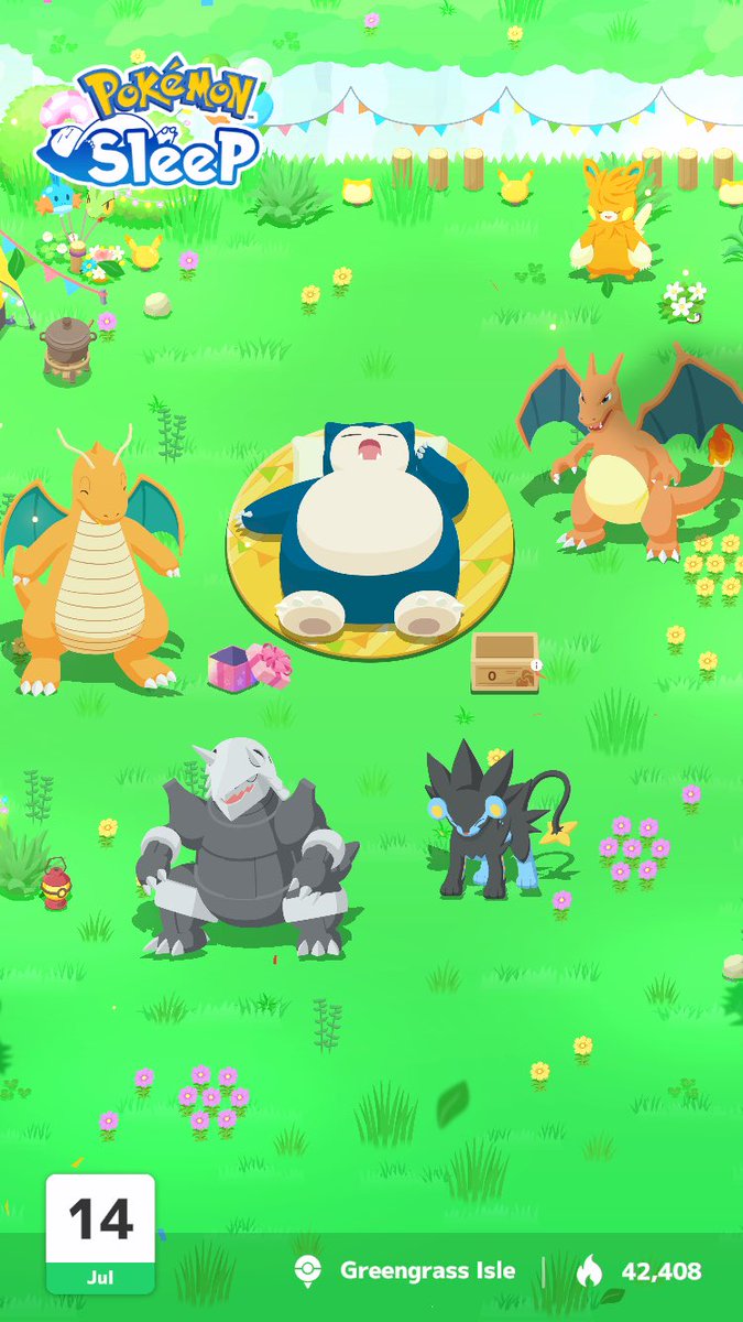 This new event is so beautiful &amp; I’m so excited for the new starters this week! 🤩 This music is also a total bop! 🎶 

#PokemonSleep2nd! #PokemonSleep