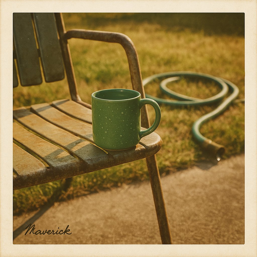 maverickmentor_'s tweet image. ☀️ Good morning to the kids who drank from the hose and thought it tasted amazing.
You were sunburned, sticky, and still plopped yourself onto that molten metal patio chair like it wasn’t searing your thighs. Because back then? We were wild.
This mug’s for the barefoot,…