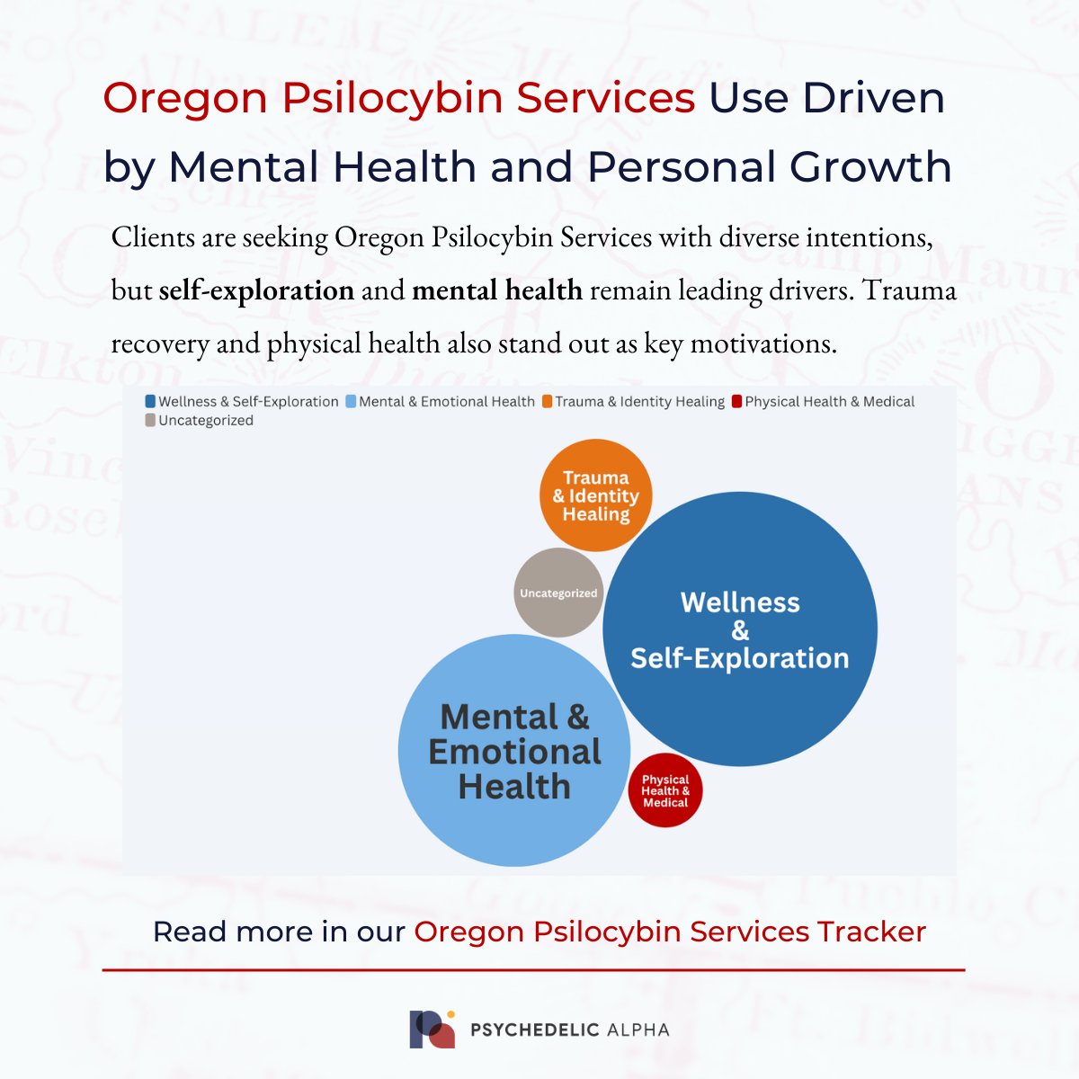 Psyched_Alpha's tweet image. Oregon Psilocybin Services Use Driven by Mental Health and Personal Growth
Clients are seeking OPS with diverse intentions, but self-exploration and mental health remain leading drivers.
Explore: psychedelicalpha.com/news/oregon-ps…