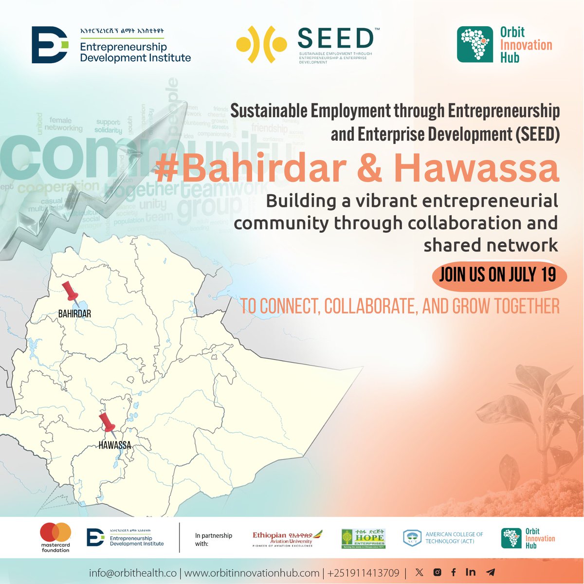 Join us on July 19 in Bahirdar &amp; Hawassa as we celebrate the Cohort 5 Graduation of women-led startups from the SEED-OIH Program!
Innovation, impact &amp; inspiration await.

 RSVP now:
Bahirdar: forms.gle/GuxDkqjNm2jrW5…
Hawassa: forms.gle/npYNS1sTbShqY8…