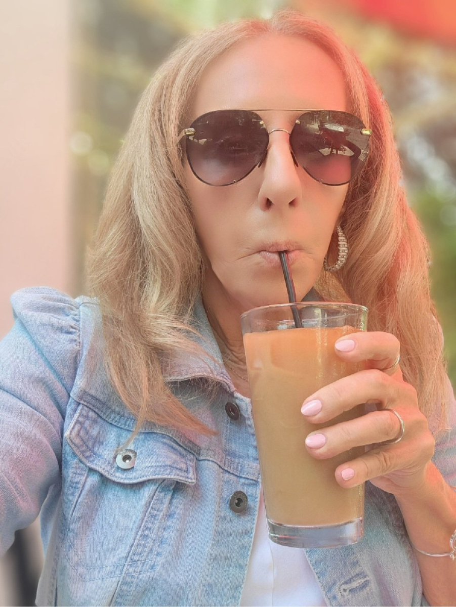 Happy Monday! Who's hot and thirsty? This is what gets this 74 year old through the summer. So tasty 😋 shorturl.at/Qhcjb

#icedcoffee #summer #staycool #over70 #warm #sweating