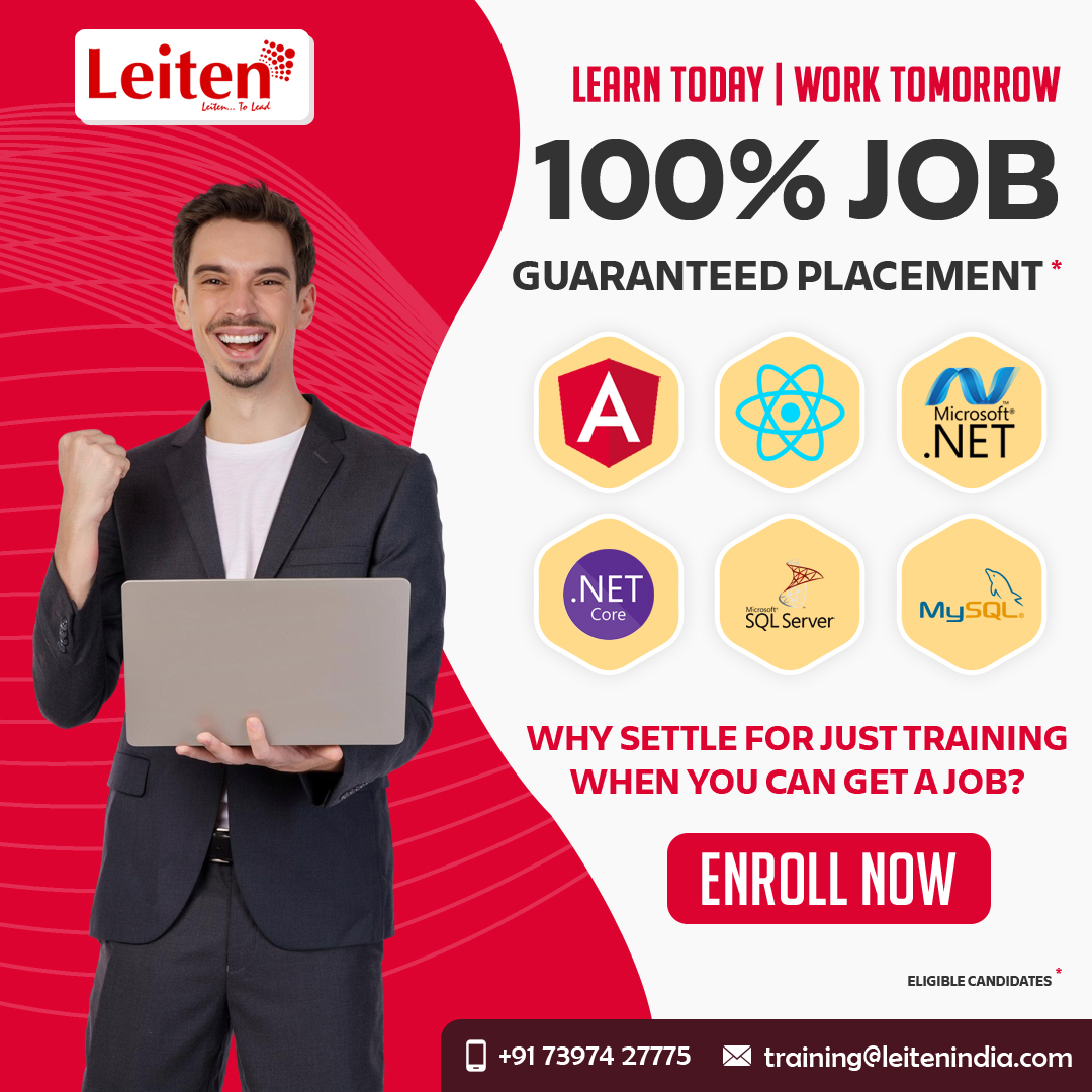 LeitenTech's tweet image. Looking to launch your IT career with confidence?

Join our Job-Ready Training Program where learning meets opportunity — and your career begins.

#students #training #fullstacktraining #colleges #Job #leiten #leitentechnologies #freshers #collegestudents