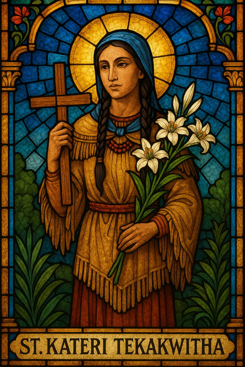 JesuitsEast's tweet image. Today is the feast of St. Kateri Tekakwitha (1656–1680), the first Native American saint, known as the “Lily of the Mohawks.” St. Kateri Tekakwitha, pray for us.