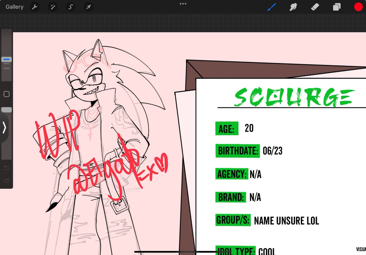 Elgatofx_'s tweet image. I be drawing anyone but Sonic 😭
#scourgethehedgehog #WIP #SonicAikatsu
