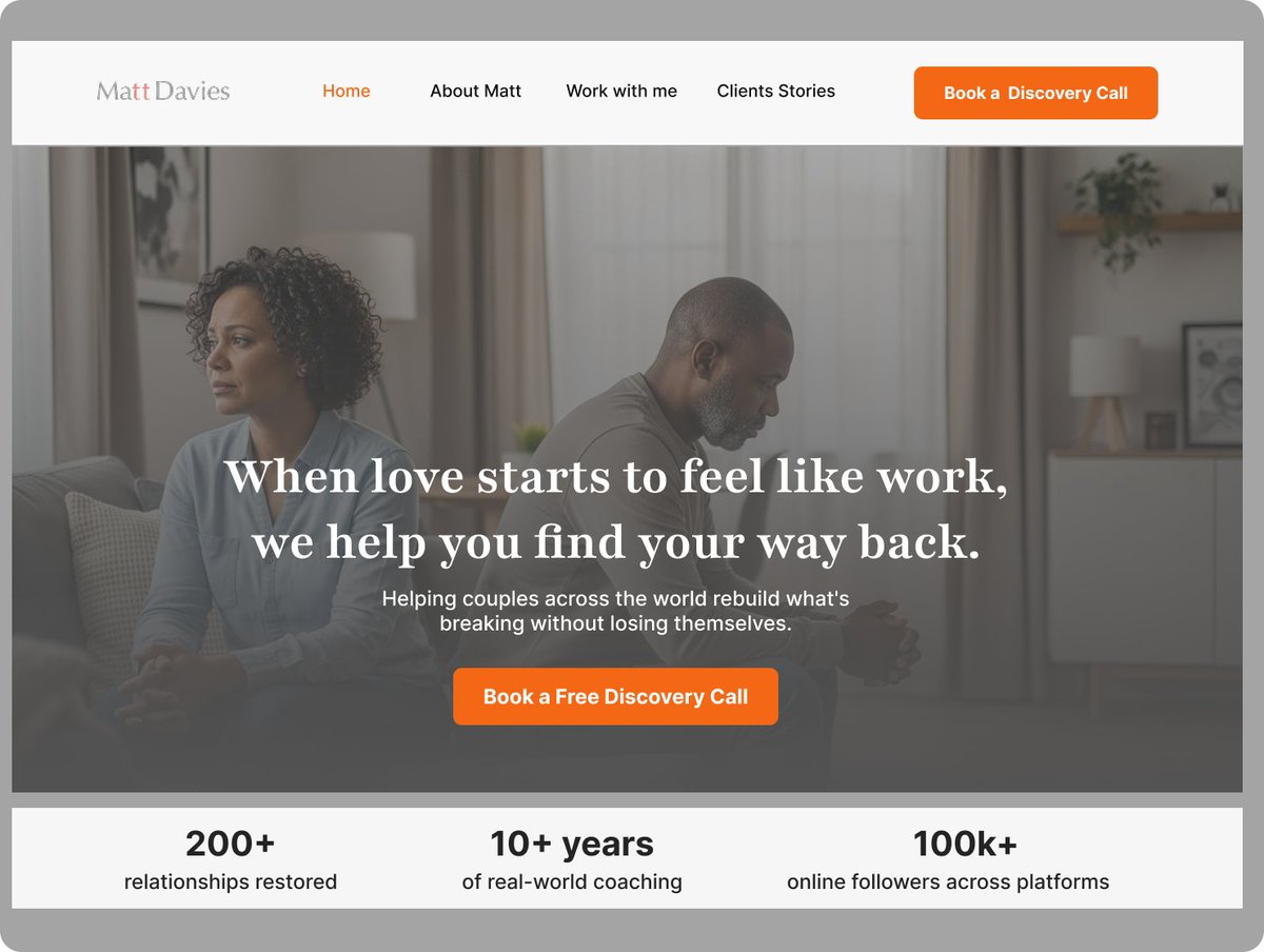 DivineOlis88885's tweet photo. Over the weekend, I went back to my roots.
Before design, I studied Guidance &amp; Counselling
I found a top coach’s site

But it felt cold.
So I redesigned it to feel like healing

Before → After below.
Good design should feel like being understood
#UXDesign #CoachWebsite #Emotion https://t.co/Kz2fWiOETC
