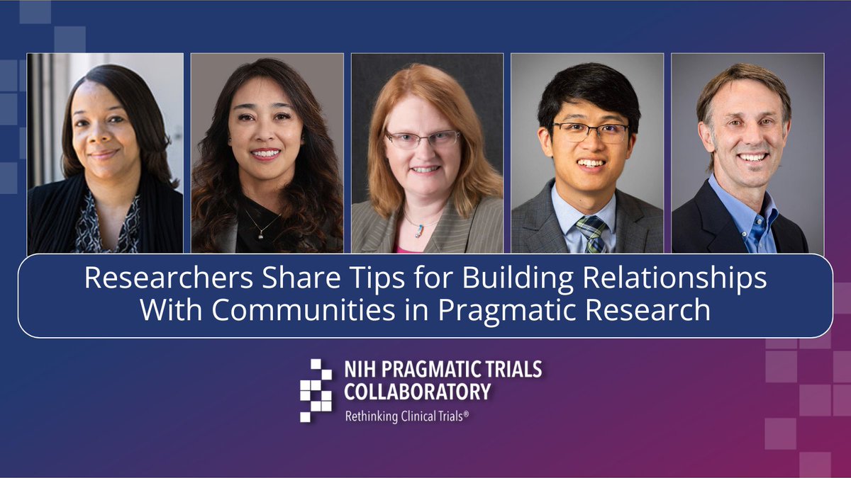 Collaboratory1's tweet image. Engaging with community partners can enrich and inform research through the lifespan of a clinical trial. NIH Collaboratory investigators shared tips for building these relationships at our 2025 Annual Steering Committee Meeting.
Learn more ➡️ duke.is/pctnews20250714