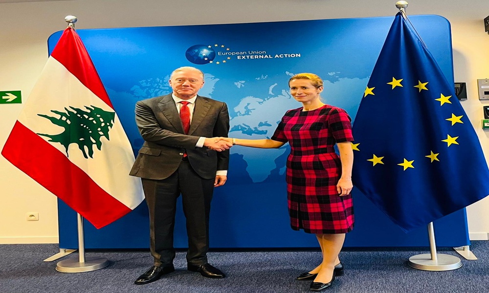 🇱🇧|🇪🇺 The Lebanese Foreign Minister, Joseph Ragi, engaged in discussions with European Commission Vice President, Kaia Kallas, in Brussels on key shared issues between Lebanon and the European Union. Ragi requested EU assistance in advocating for Israel's withdrawal from five