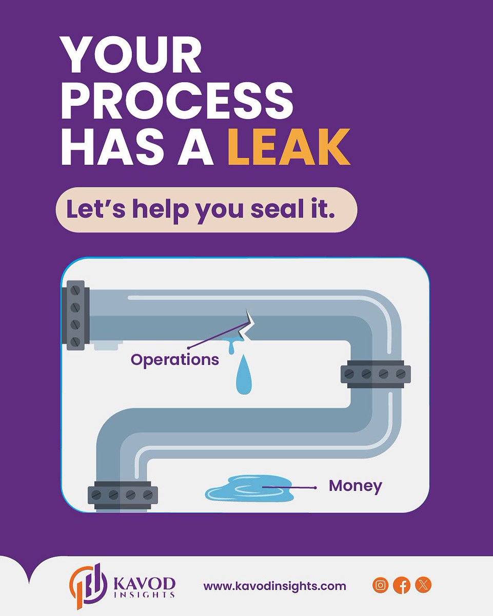 kavodinsights's tweet image. A small leak can drain a big dream. You don’t have to lose money or time because of messy systems.

Let’s help you seal the gaps and build smarter. Send us a DM to get started today.

#operationalconsulting #operationalsuccess #businessconsulting #businessconsultancy