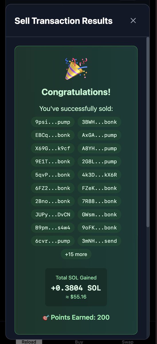 reloadsol's tweet image. Have you prepared all your SOL for $PUMP launch today?
trade up to 22 tokens directly, only on
testing.reloadsol.xyz/sell