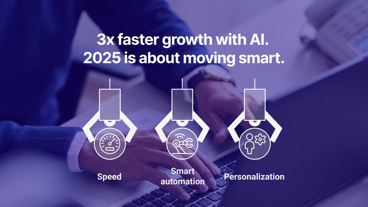 Perimattic's tweet image. Businesses using AI tools for growth are moving 3x faster than their competitors. 

2025 will be about: 

1. Speed 

2. Smart automation 

3. Personalization 

4. Explore, adapt, and lead. 

#DigitalTransformation #AIForBusiness #AutomationStrategy
#AITransformation