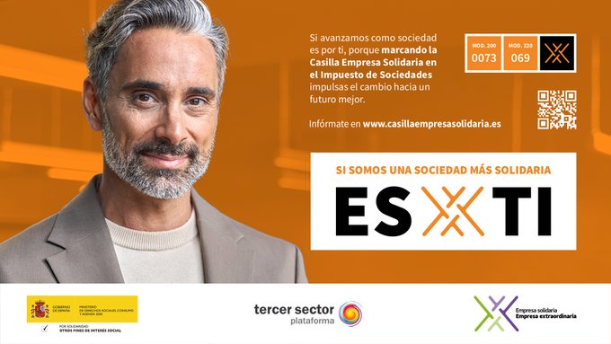 ¡Última semana para marcar la #CasillaEmpresaSolidaria en el #ImpuestoDeSociedades y conseguir el SELLO y te reconoce como empresa socialmente responsable!  Infórmate aquí  casillaempresasolidaria.es #EsXti