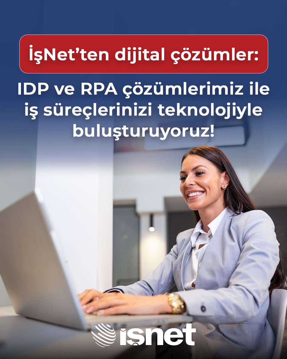 IDP as a Service (Akıllı Doküman İşleme) hizmetimiz sayesinde fatura, fiş, form gibi belgelerinizi otomatik işleyebilirsiniz. RPA (Robotik Süreç Otomasyonu) hizmetimiz ile tekrarlayan görevleri hatasız ve hızlıca tamamlayabilirsiniz.

Detaylı bilgi: isnet.net.tr