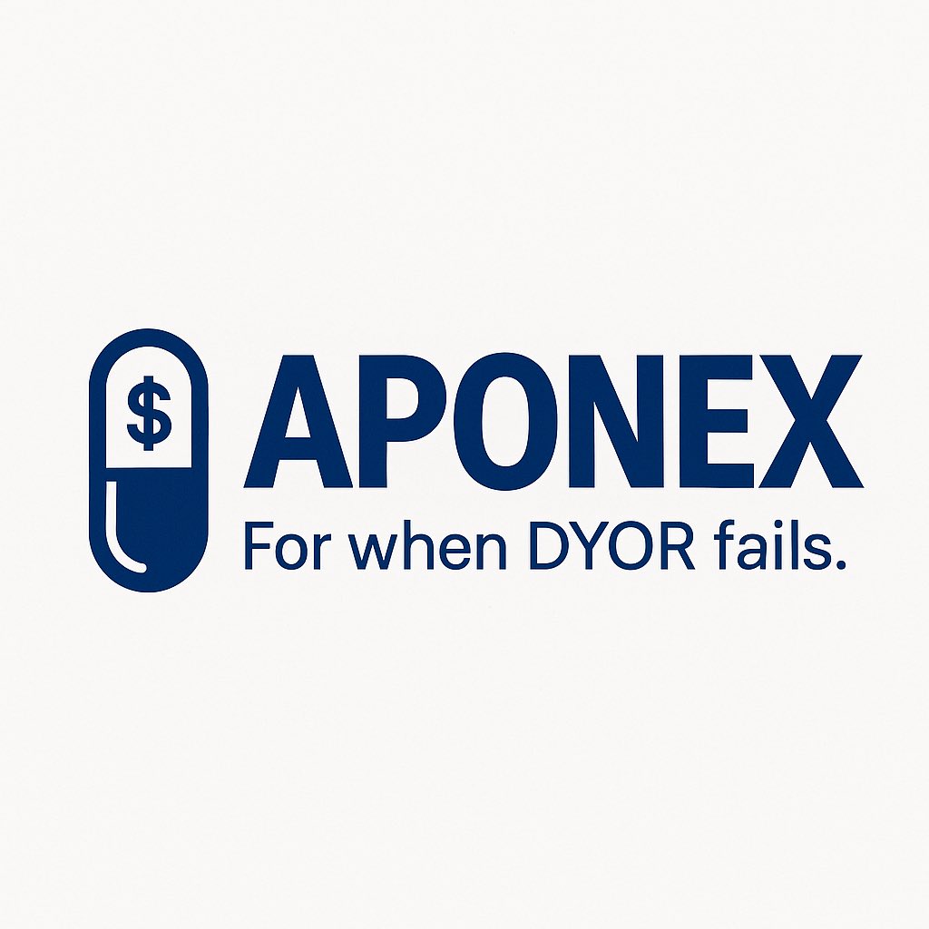 They said crypto was the future.
But lately? It’s been nothing but rugs, bots, and empty promises.

Enter $APONEX the court where every token stands trial.
Not every meme coin deserves a moonshot. Some deserve a life sentence. 

~We judge hype.
~We expose frauds.
~We uplift true