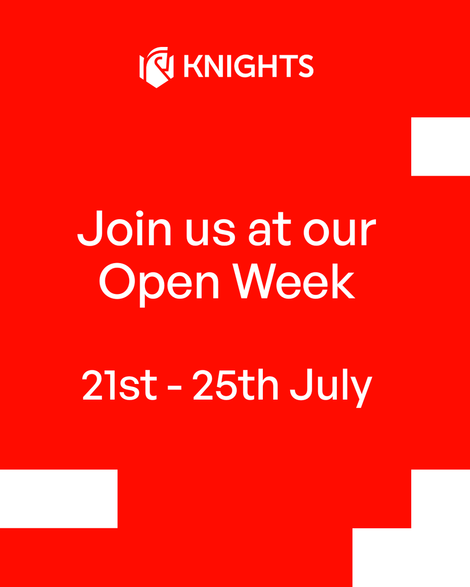 knights_int's tweet photo. Open Week is here and your future is waiting! 🎉

From the 21st to the 25th of July, come meet our team and explore what’s possible:

- Chat with your tutors
- Learn more about our future-ready courses
- Tour our amazing campus at The Brewhouse!

We can’t wait to meet you! https://t.co/nUNhlU530i