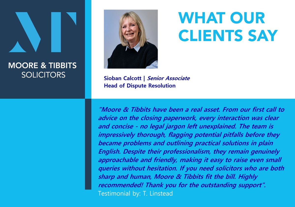 When you are facing a dispute that needs help to be resolved, our specialist Dispute Resolution Team are here to help. To find out how Sioban and the rest of the team can help resolve your dispute visit: bit.ly/4eGlOfa

#testimonial #clientreview