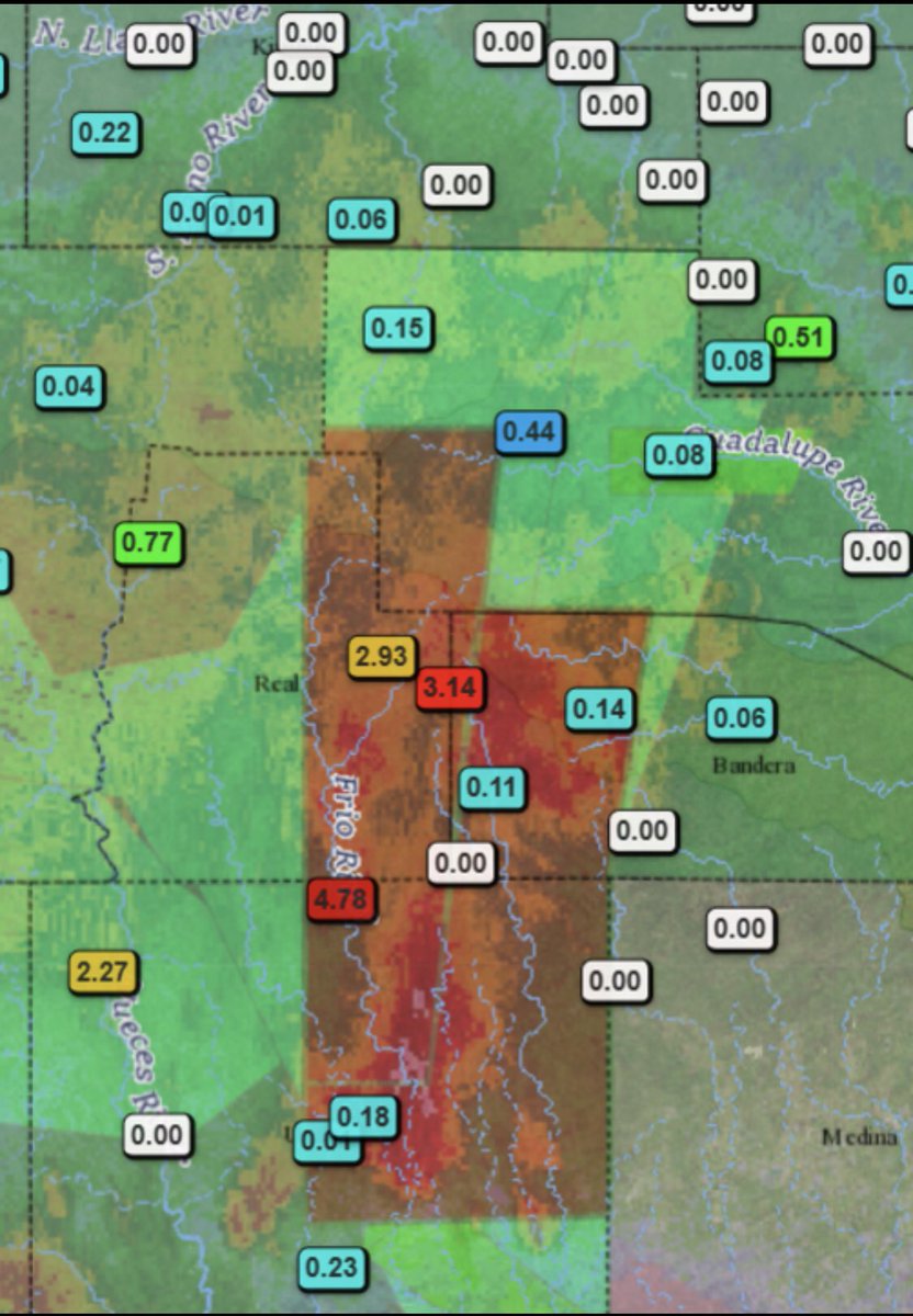JeffLindner1's tweet image. Flash flooding again over SW TX this time the Frio River. #txwx