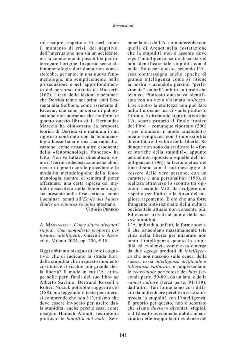 Consigli di lettura:
Pizzichini, L’IA: l’anima e l’automa, rec. in: La Società 5-6/2024.
Rotundo, IA. Un punto di vista etico-sociale, rec. in: La Società 5-6/2024.
Massarenti, Come siamo diventati stupidi, rec. in: Teologia 1/2025.
Gabriel, Gutes tun, rec. in: La Società 1/2025.