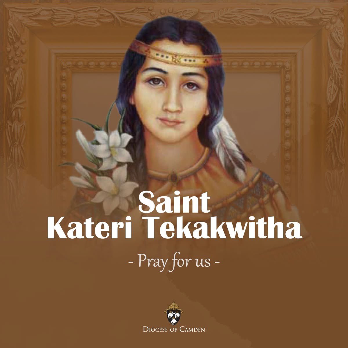 “Jesus, I love you.” 
Canonized in 2012 by Pope Benedict XVI, #SaintKateriTekakwitha is the first Native American saint. Known as the “Lily of the Mohawks,” #StKateri lived a life of piety with great devotion to the Blessed Sacrament.
#StKateriTekakwitha, #prayforus! #feastday