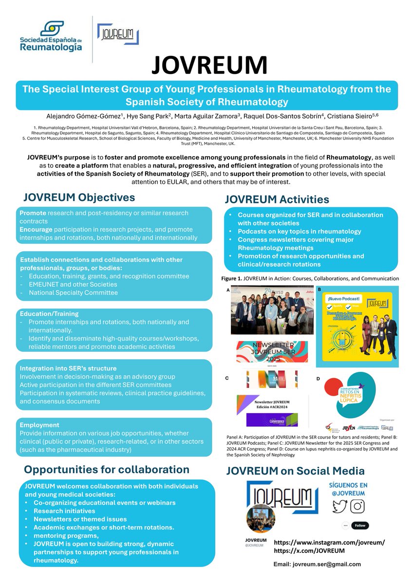 JOVREUM (@jovreum) on Twitter photo 🇪🇸 ¡#JOVREUM en el Simposio anual de
<a href="/GrappaO/">GRAPPA Network - Official</a> 2025!
Orgullosos de nuestro trabajo sobre formación, investigación y redes para jóvenes reumatólogos en la <a href="/SEReumatologia/">Soc.Esp.Reumatología</a>.
Gracias a: <a href="/agomezreuma/">Alejandro Gómez Gómez</a> <a href="/hyepark_reuma/">Hye S</a> <a href="/MartaAgZam/">Marta Aguilar</a> <a href="/cristianasieiro/">Cristiana Sieiro Santos</a>
#YoungRheumatologists #ReumaJoven #EULAR 🇪🇸 ¡#JOVREUM en el Simposio anual de
<a href="/GrappaO/">GRAPPA Network - Official</a> 2025!
Orgullosos de nuestro trabajo sobre formación, investigación y redes para jóvenes reumatólogos en la <a href="/SEReumatologia/">Soc.Esp.Reumatología</a>.
Gracias a: <a href="/agomezreuma/">Alejandro Gómez Gómez</a> <a href="/hyepark_reuma/">Hye S</a> <a href="/MartaAgZam/">Marta Aguilar</a> <a href="/cristianasieiro/">Cristiana Sieiro Santos</a>
#YoungRheumatologists #ReumaJoven #EULAR