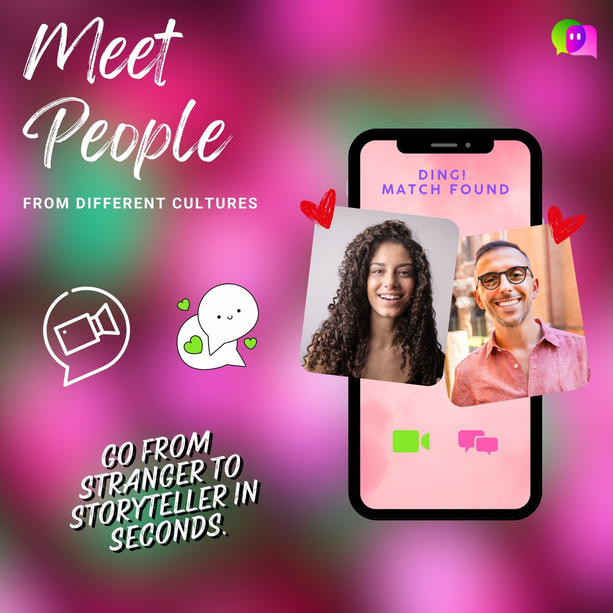 1v1chat's tweet image. Conversations that feel like adventures—without leaving your room.
#GlobalVibes #ExploreThroughPeople