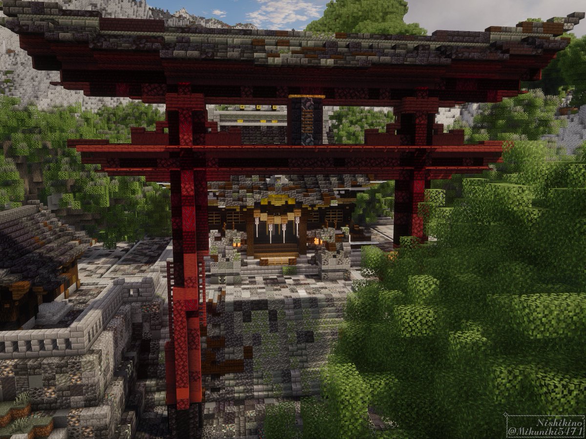 MikuNiki5471's tweet image. 山奥の神社
#Minecraft #Minecraft建築コミュ #Minecraftbuilds #和風建築