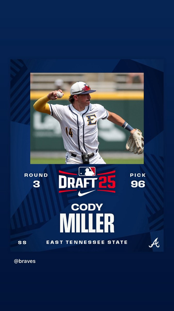 KMaherNews12's tweet image. Rock Point native heads to the Atlanta Braves in the MLB Draft.