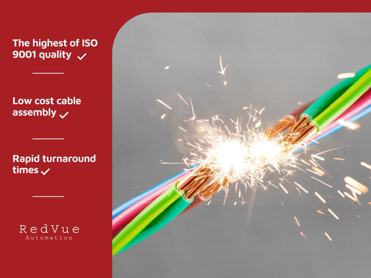 RedvueLtd's tweet image. Are you looking for the highest quality #cable #assemblies, #wiringlooms, #harnesses & #ultrasonic #metalwelding?
We're ISO 9001 certified, our prices are realistic and you can expect fast turnaround times as standard. 😀
#Cabling #Wiring #Coax #PCB #Welding #BritishSME #UKEng