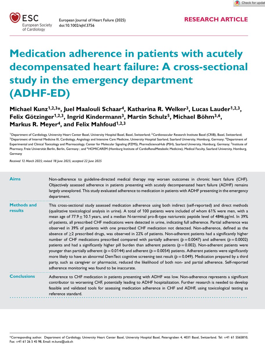 EJHFEiC's tweet image. 🗞️ Medication adherence in patients with acutely decompensated heart failure: A cross-sectional study in the emergency department (ADHF-ED)
@ESC_Journals @GiuseppeGalati_
@AmrAbdin10 @HanCar
bit.ly/4nO19ts