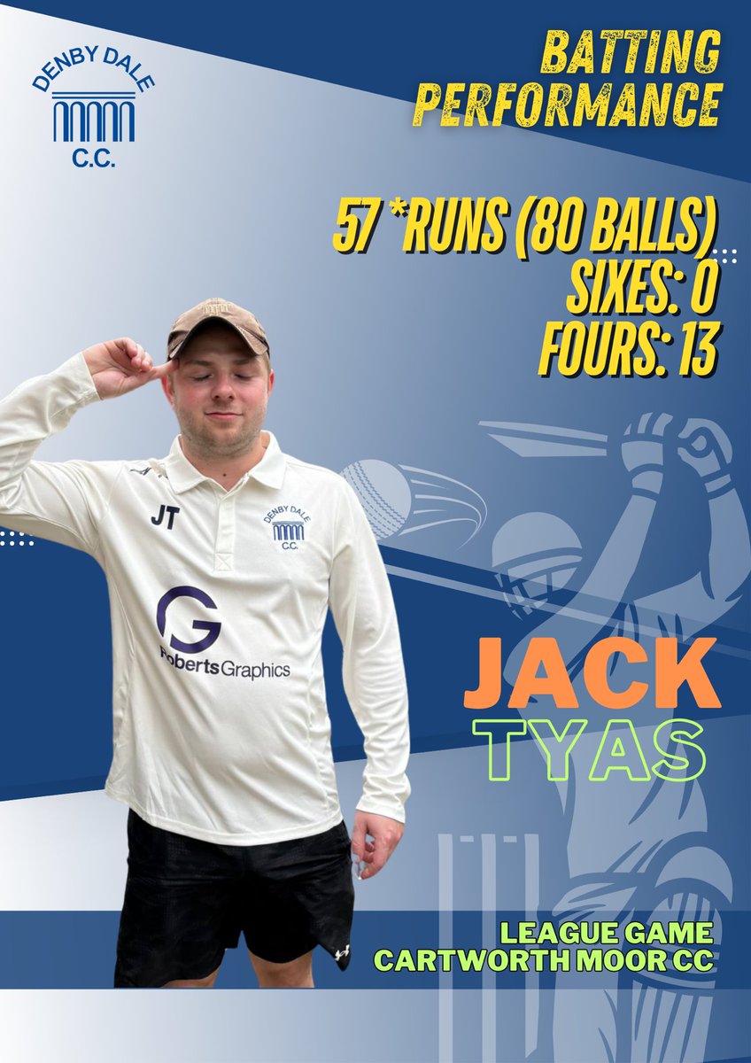 Top performances from the boys this weekend as it’s a 12 point weekend for Denby Dale 🏏 

Bilal’s wonderful 107 helped the firsts to their win while Dales homegrown talent <a href="/JackTyas/">JackTyas</a> batted a wonderfully patient 57* to seal the win for the seconds! #DDCC