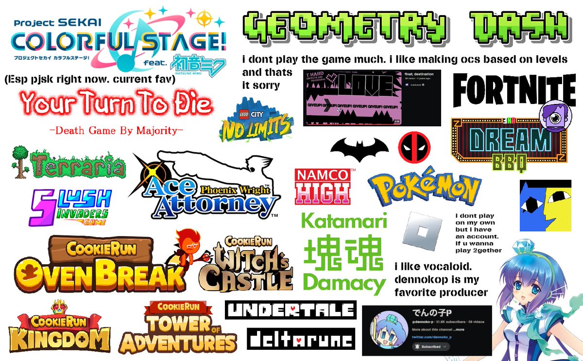 8jumpsofhell's tweet image. finally made an image of things i like. hmu i want more friends (especially pjsk. please. please.plea
discord: anglefan , server code u3HRgbdhEa . dms should be open here too